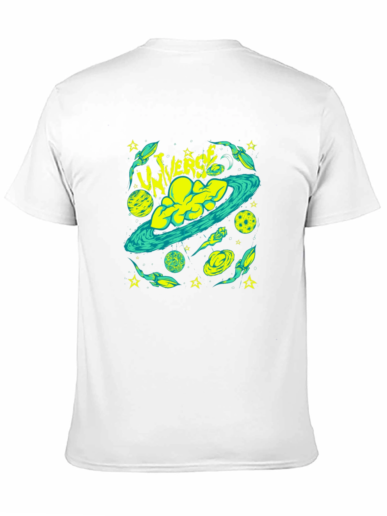 Universe Graphic Print Black T-Shirt