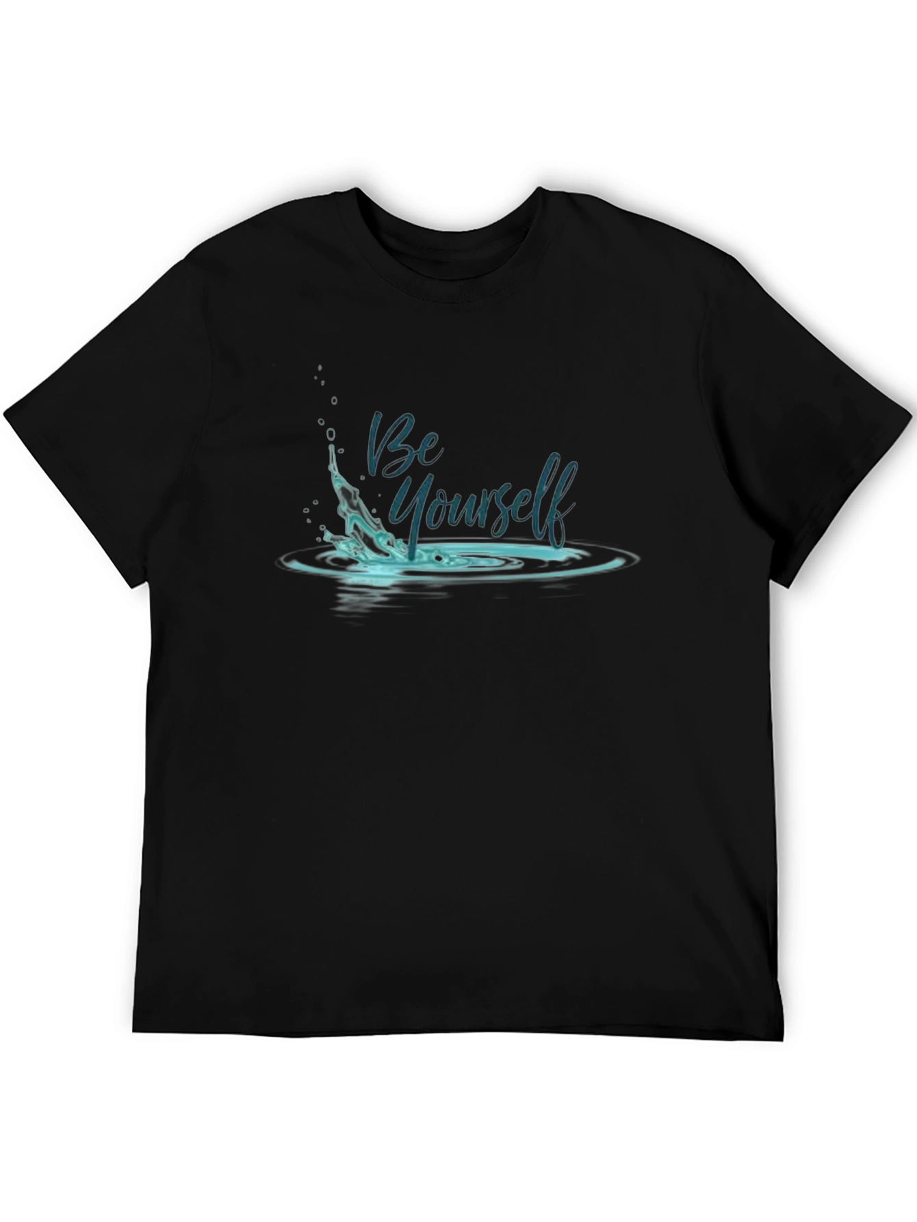 Be Yourself Graphic Black T-Shirt