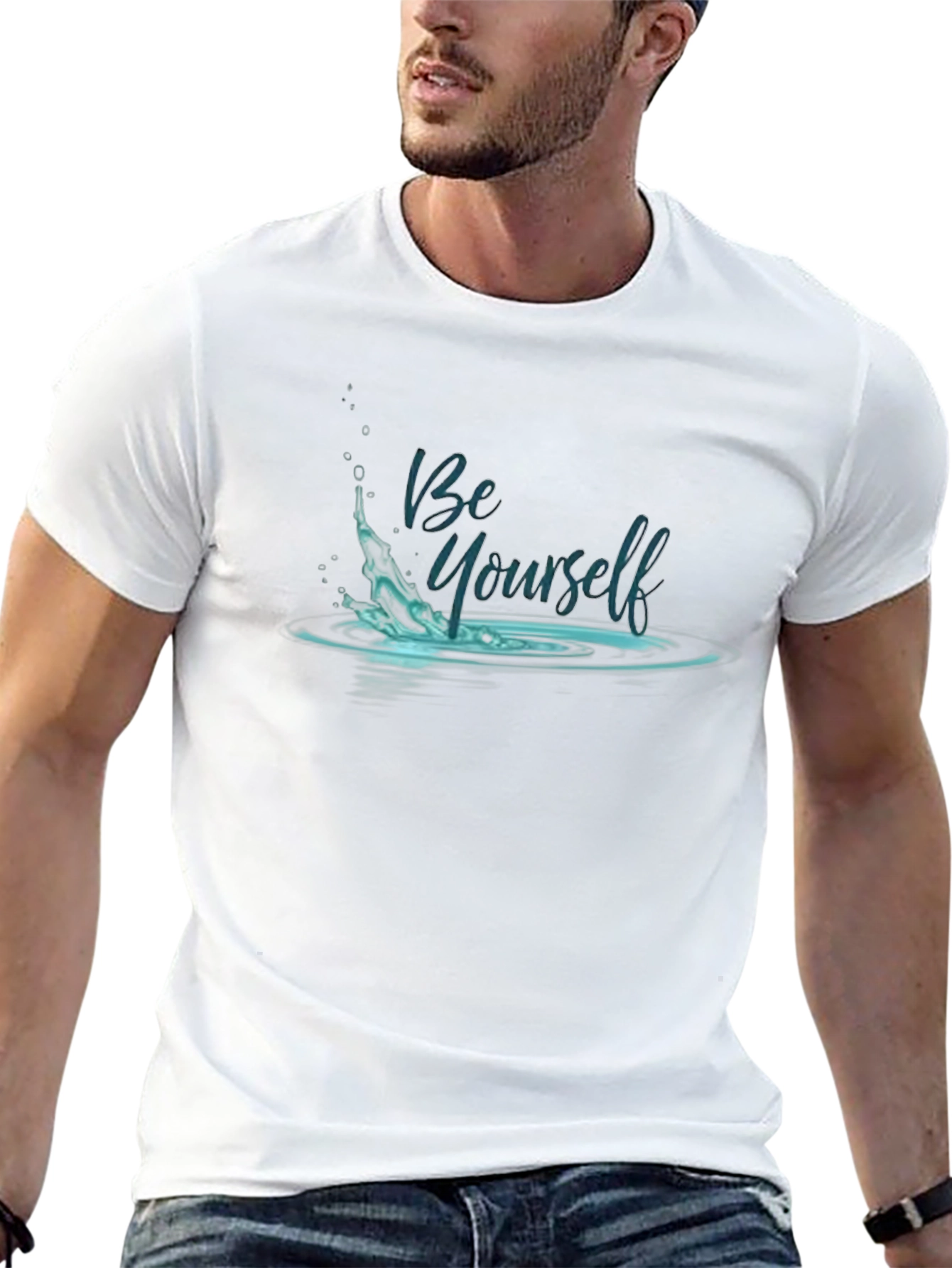 Be Yourself Graphic Black T-Shirt
