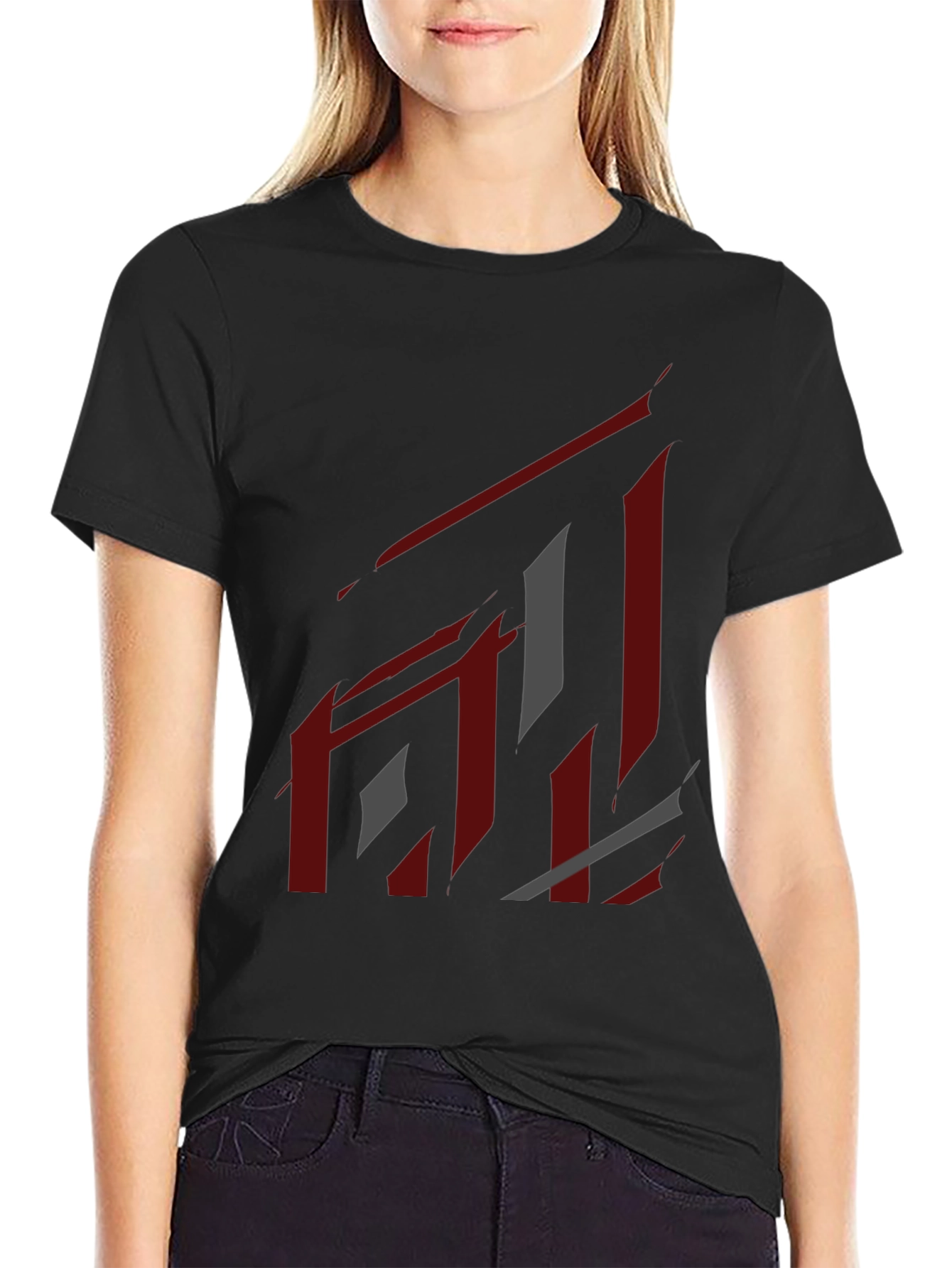 Abstract Graphic Black T-Shirt - Modern Streetwear