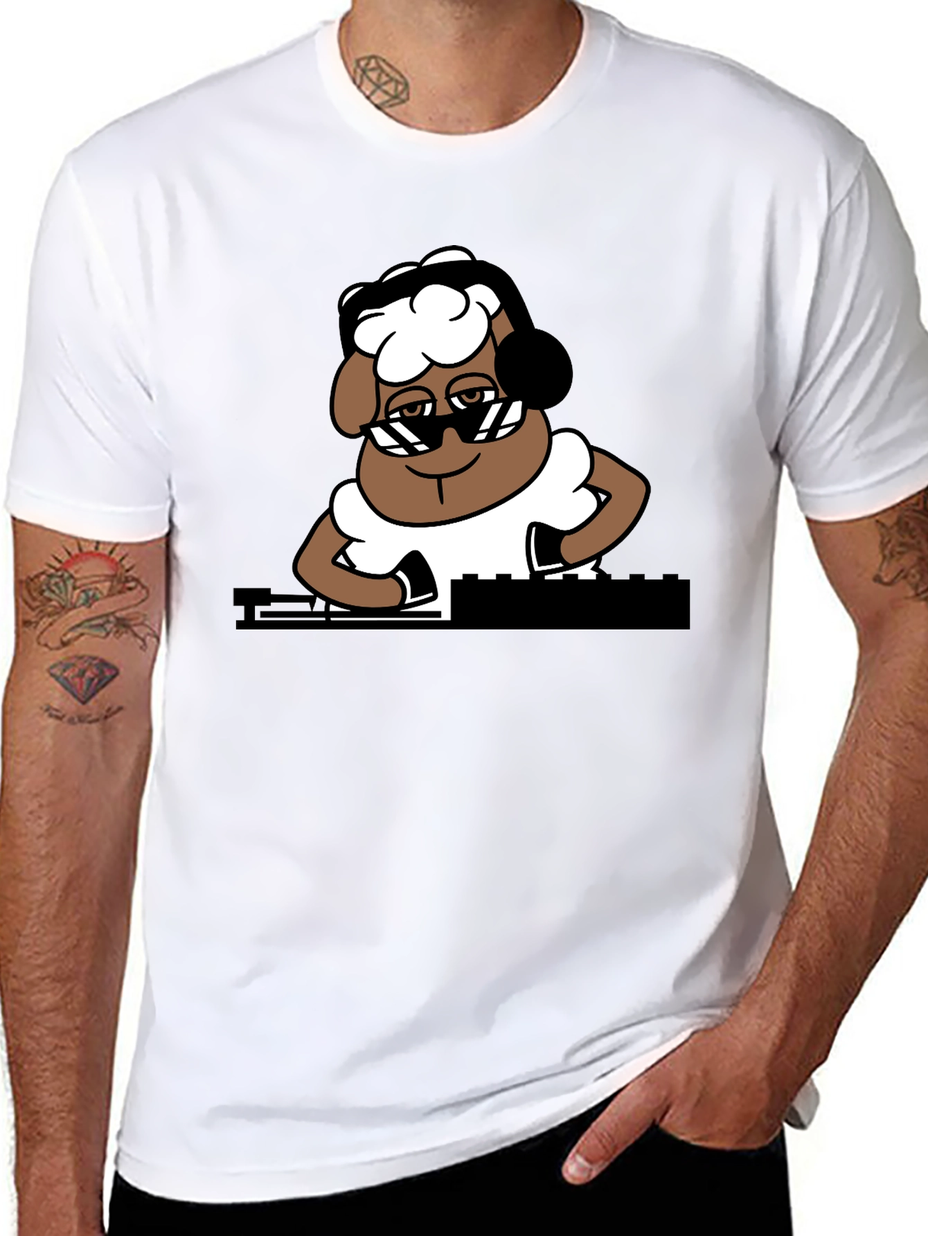 DJ Sheep Graphic Tee - Cool & Unique Design