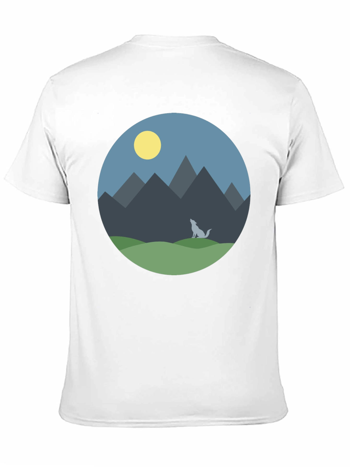 Mountain Wolf Graphic T-Shirt - Black