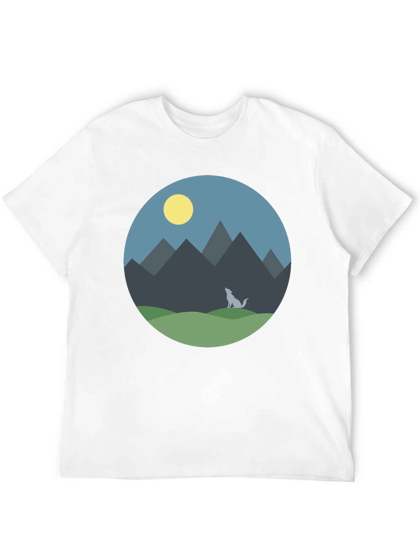 Mountain Wolf Graphic T-Shirt - Black