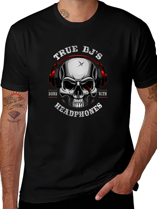 True DJ Skull Headphones T-Shirt