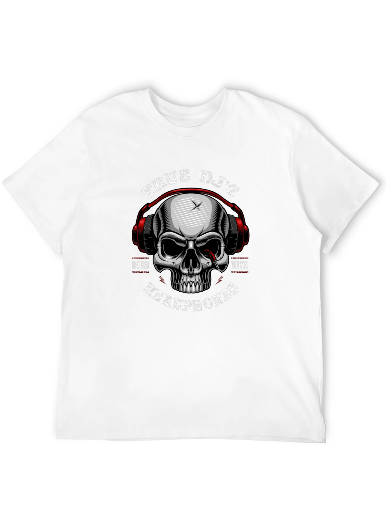 True DJ Skull Headphones T-Shirt