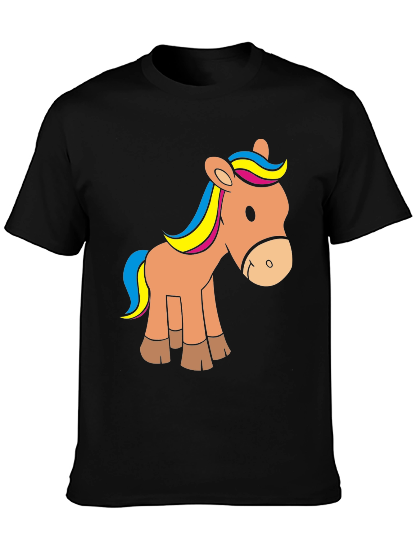 Cartoon Horse Graphic T-Shirt
