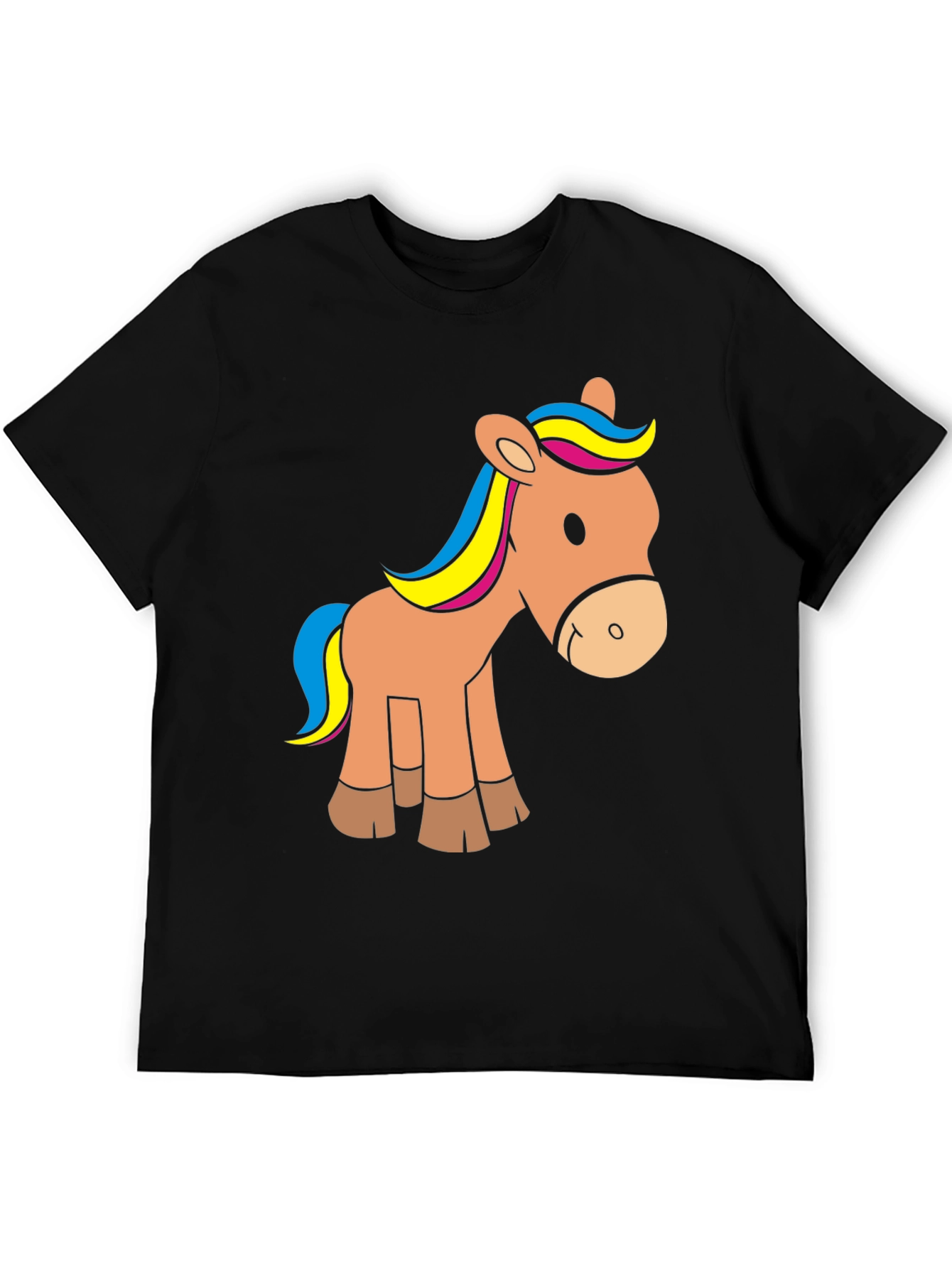 Cartoon Horse Graphic T-Shirt