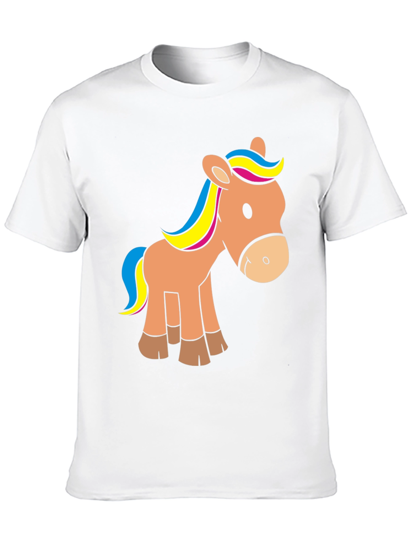 Cartoon Horse Graphic T-Shirt