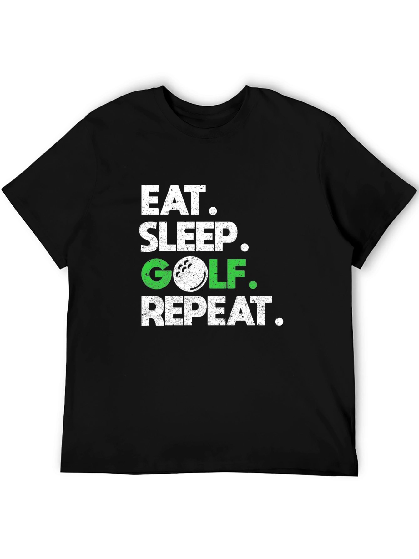 Eat Sleep Golf Repeat T-Shirt - Funny Golfer Tee