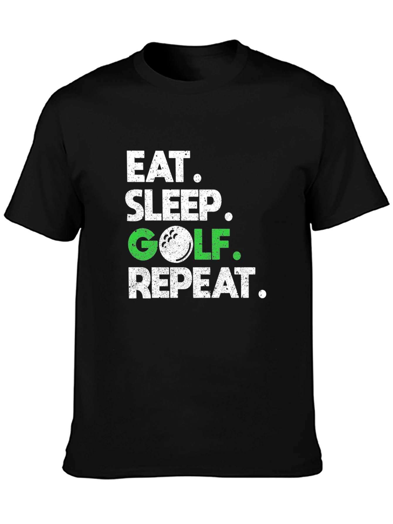 Eat Sleep Golf Repeat T-Shirt - Funny Golfer Tee