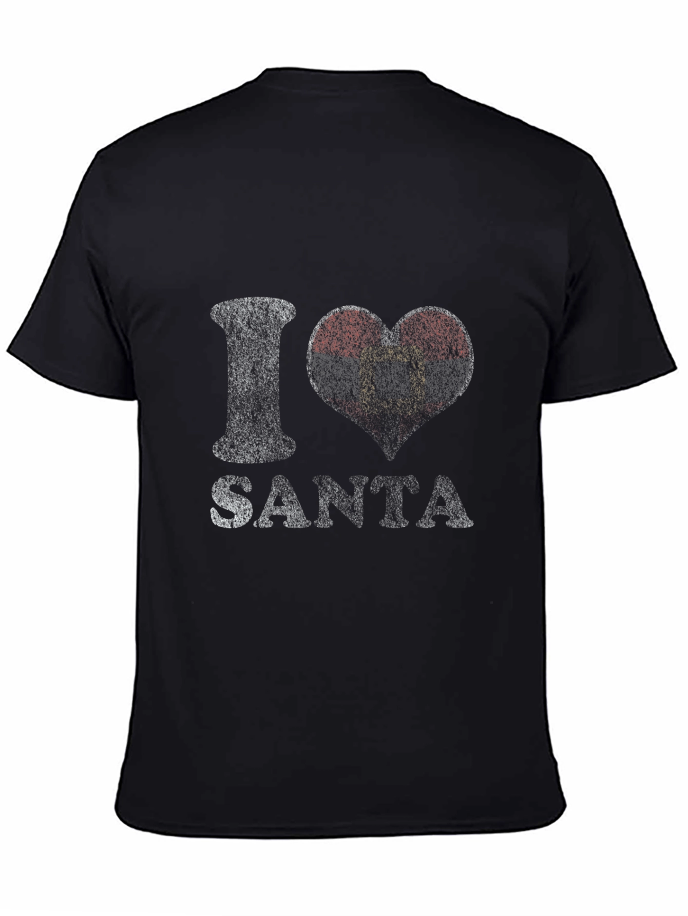 I Love Santa T-Shirt - Distressed Graphic Tee