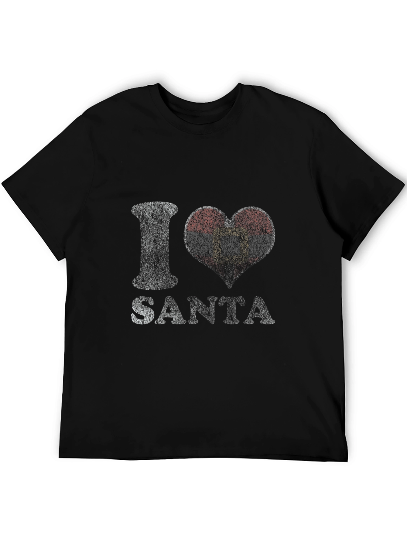 I Love Santa T-Shirt - Distressed Graphic Tee
