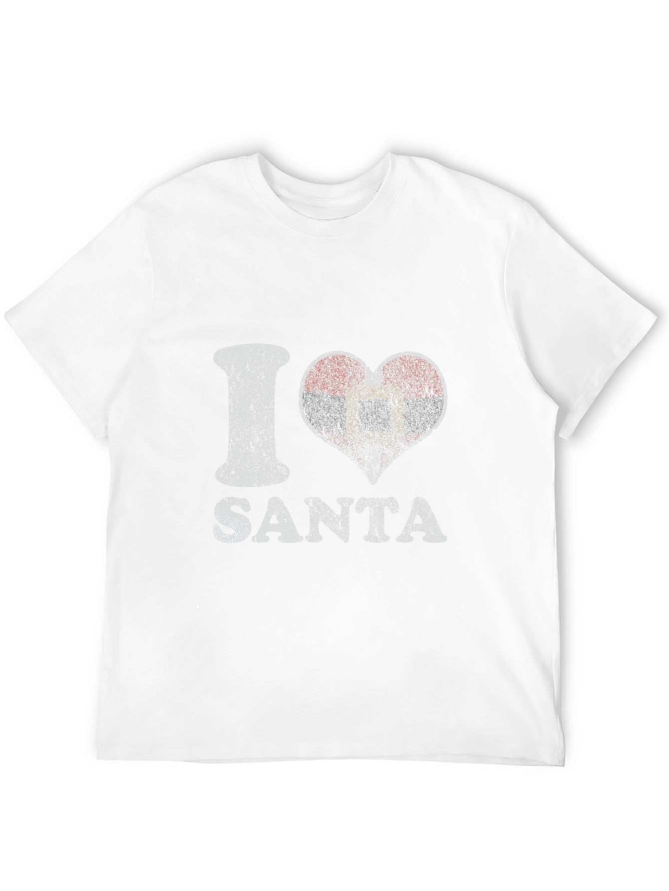 I Love Santa T-Shirt - Distressed Graphic Tee