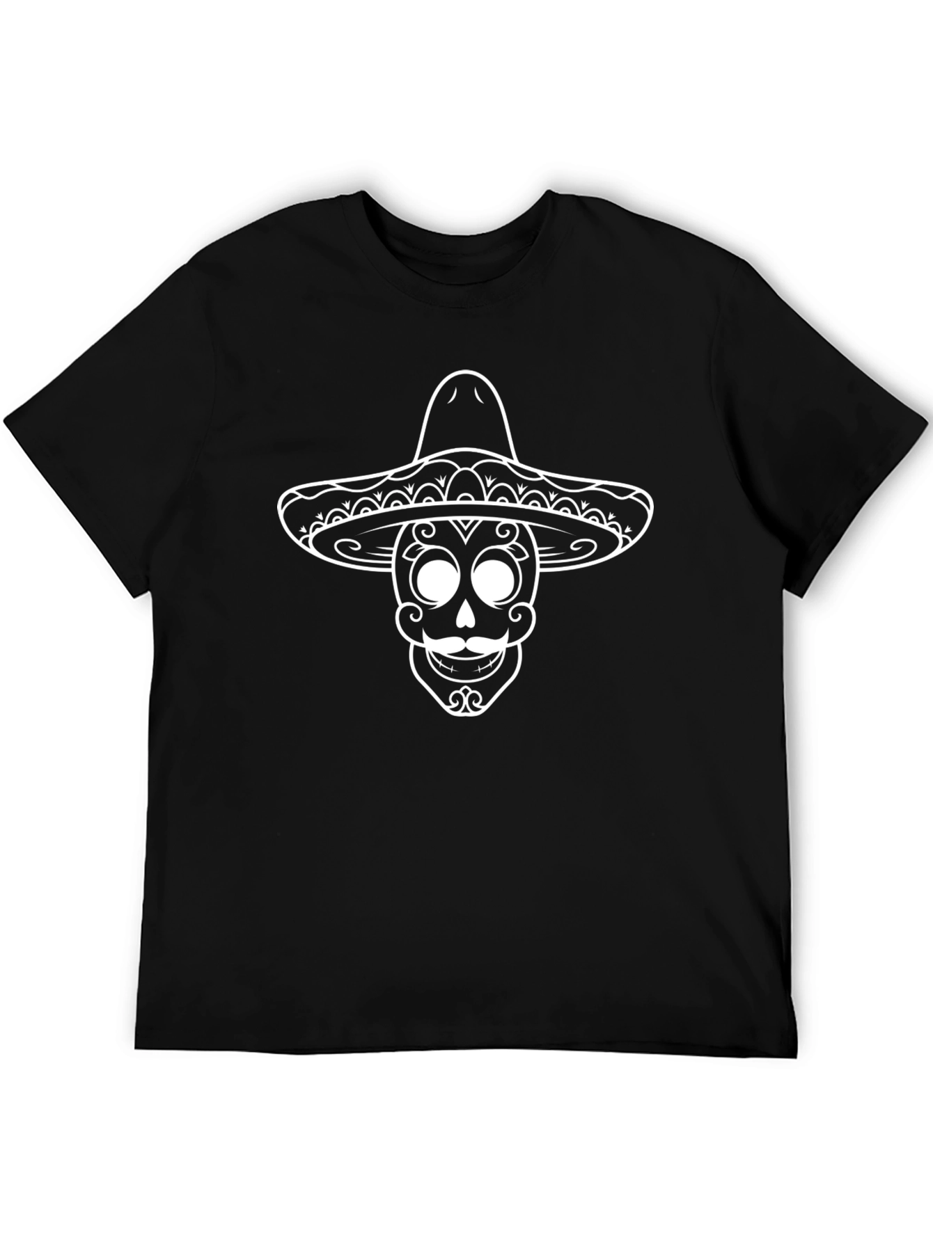 Sugar Skull Sombrero T-Shirt - Black
