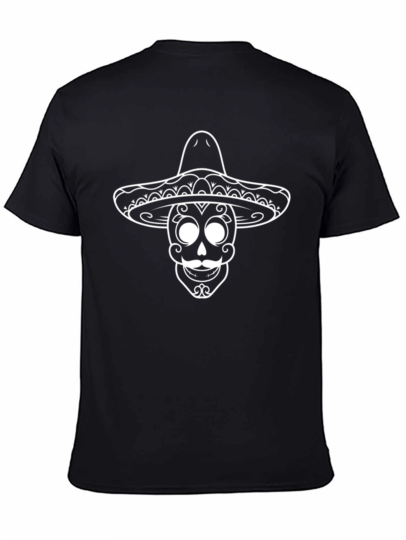 Sugar Skull Sombrero T-Shirt - Black
