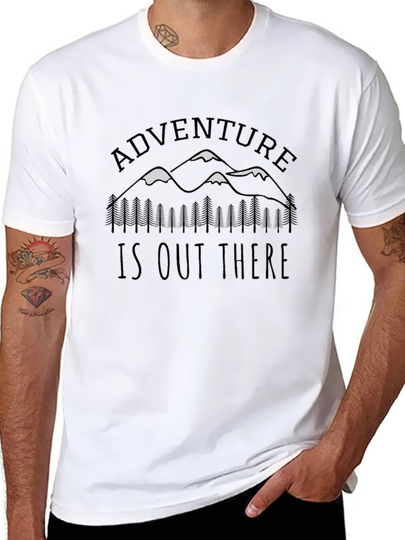 Adventure Awaits Graphic Tee - Black