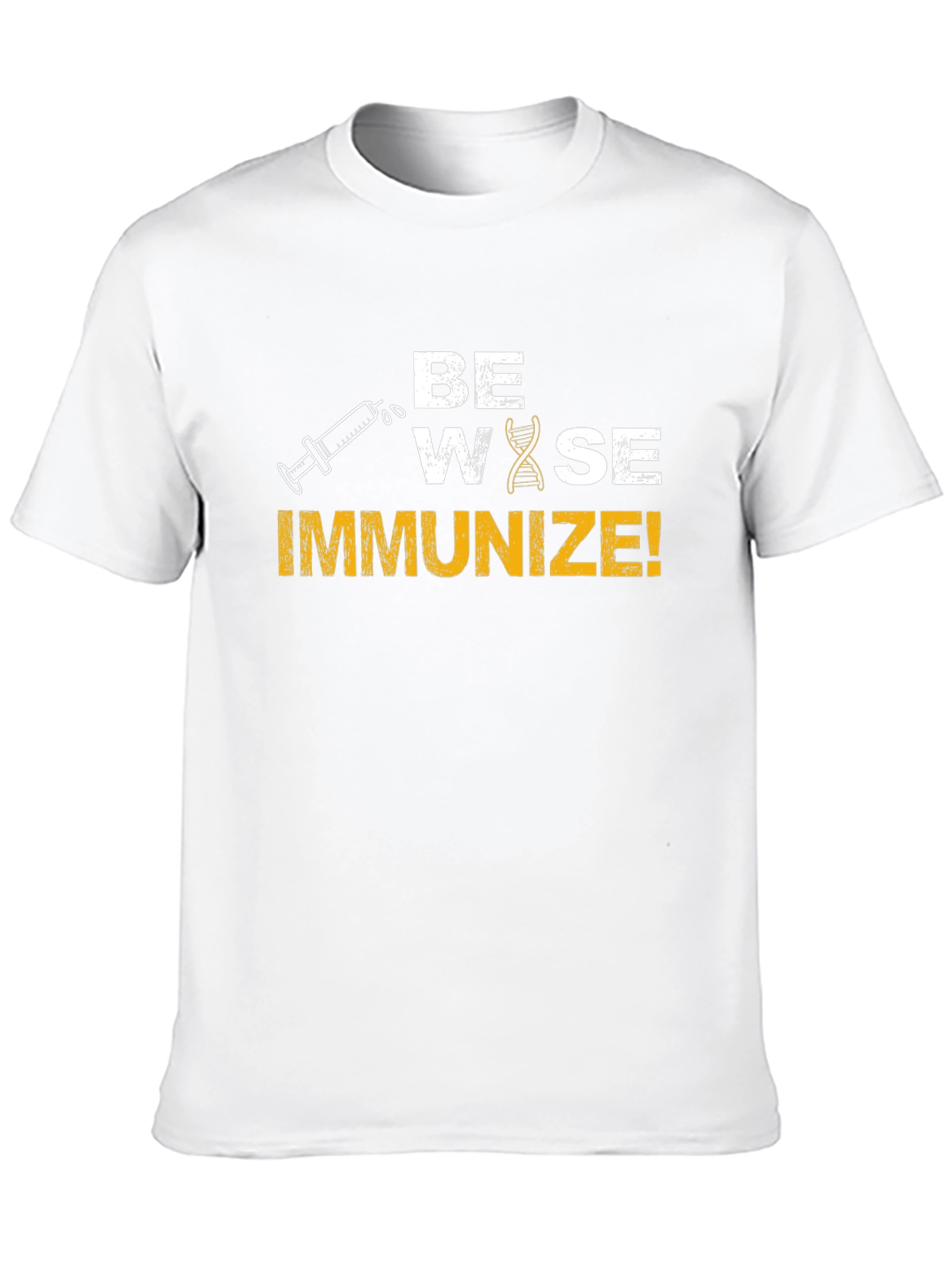 Be Wise Immunize! Black Graphic Tee