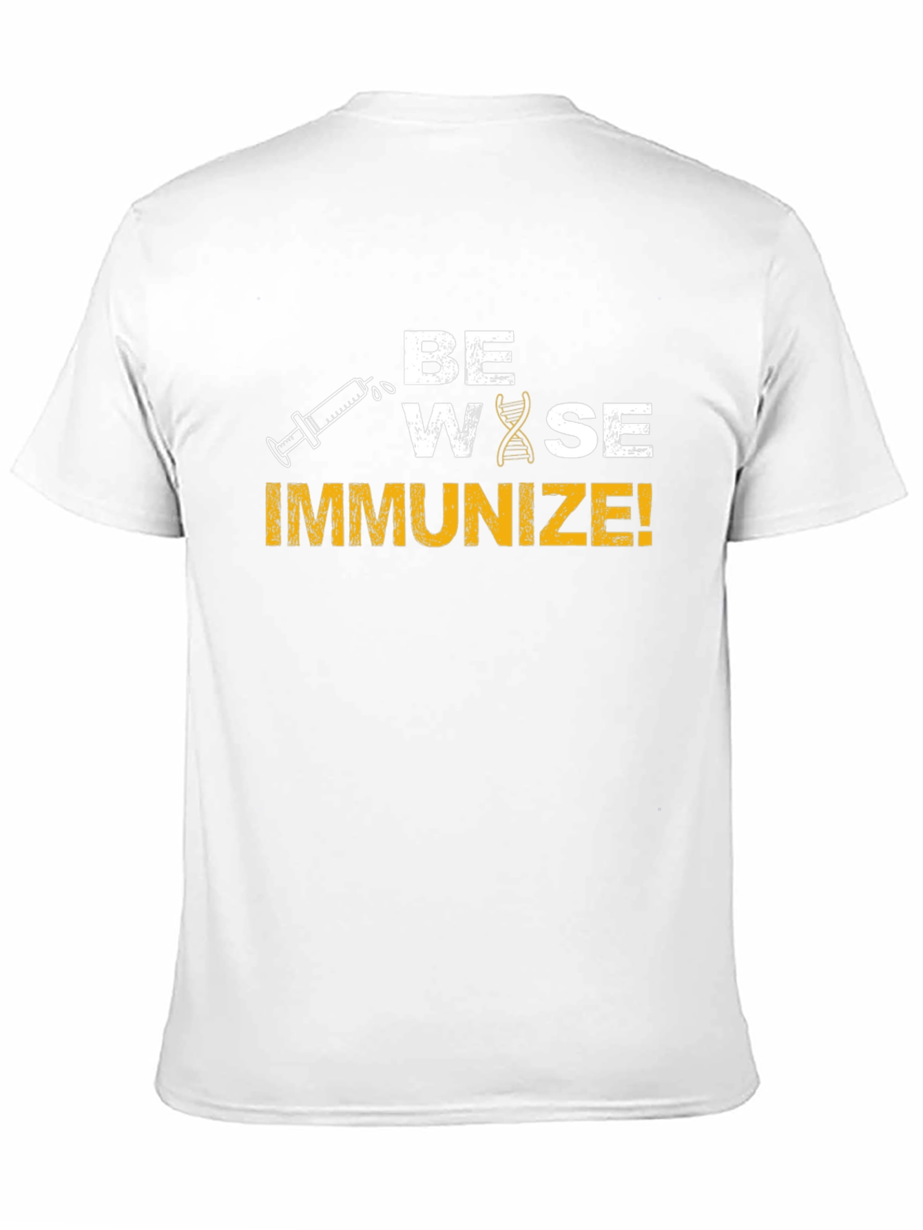 Be Wise Immunize! Black Graphic Tee