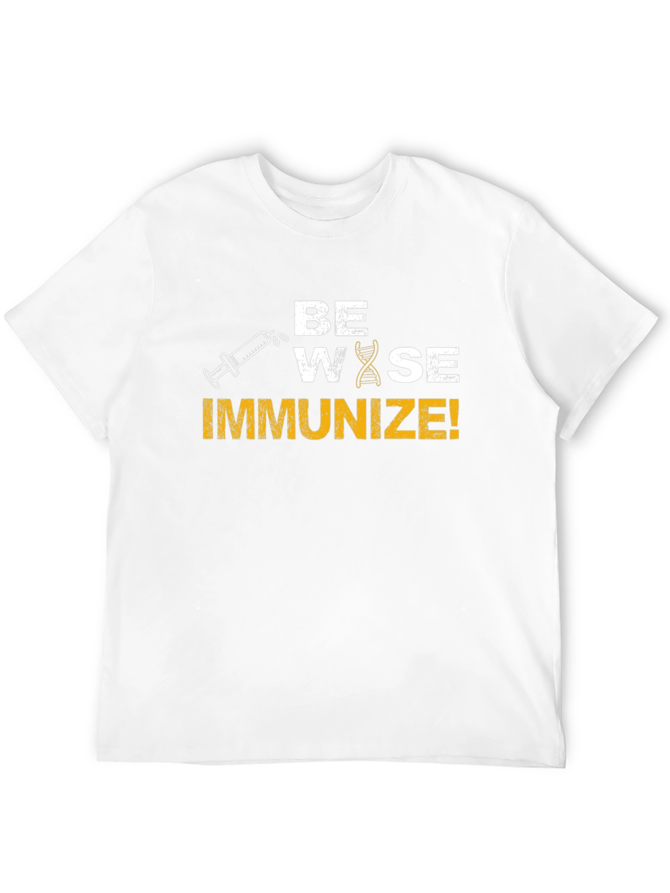 Be Wise Immunize! Black Graphic Tee