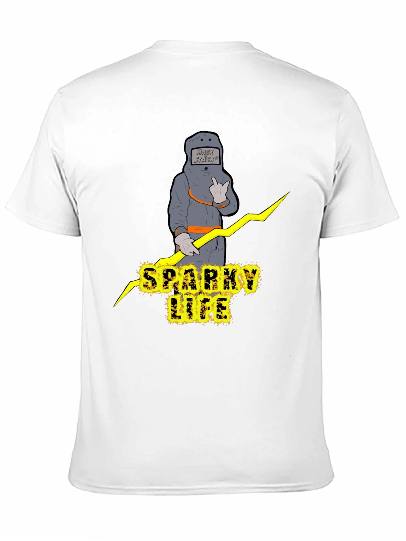 Sparky Life Graphic T-Shirt - Black Crew Neck Tee
