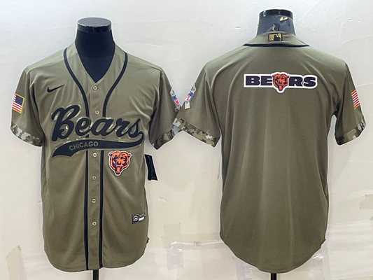 Men's Chicago Bears Olive 2022 Salute To Service Limited Jerseys