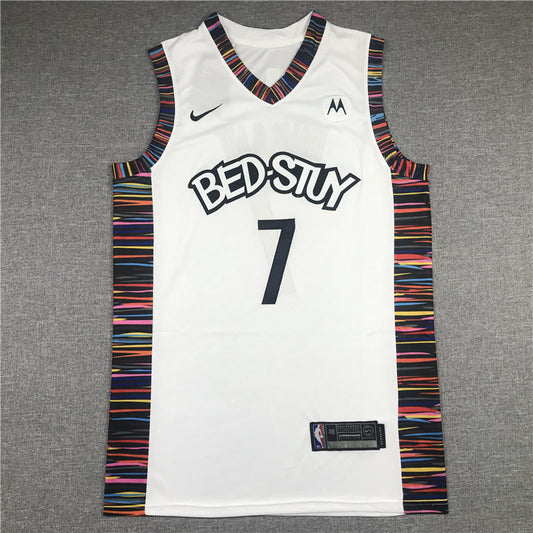 Men's Brooklyn Nets Kevin Durant #7 White Swingman Jerseys - City Edition