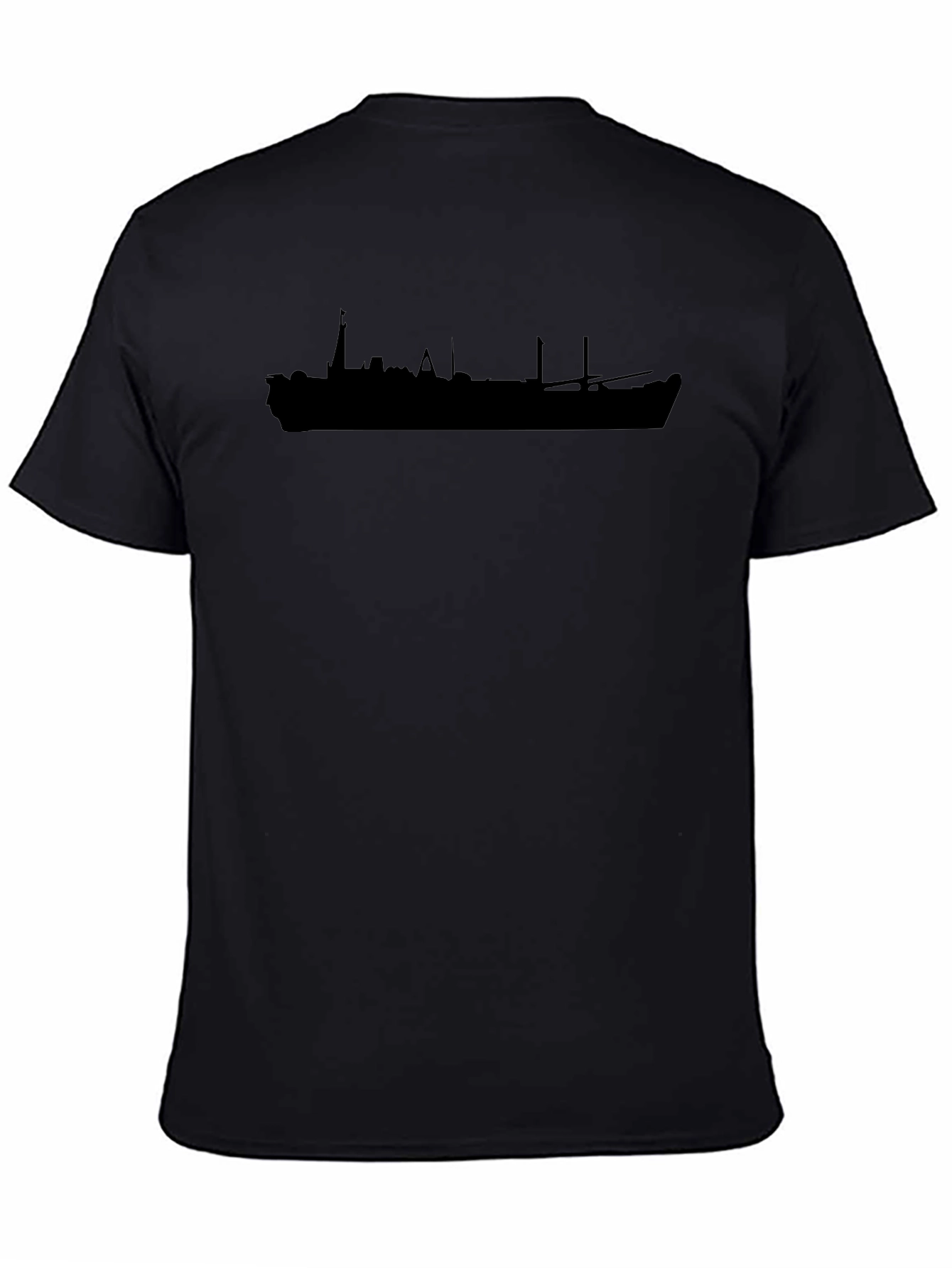 Silhouette Ship Graphic Tee - Black