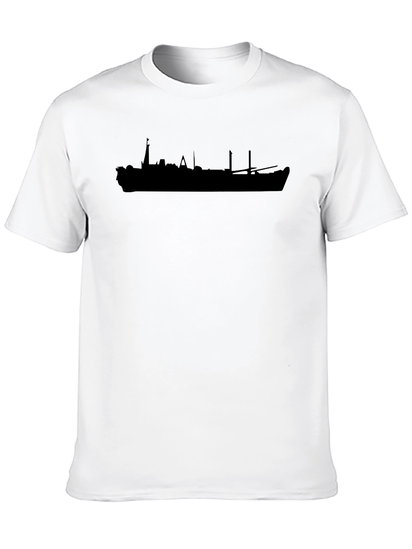 Silhouette Ship Graphic Tee - Black