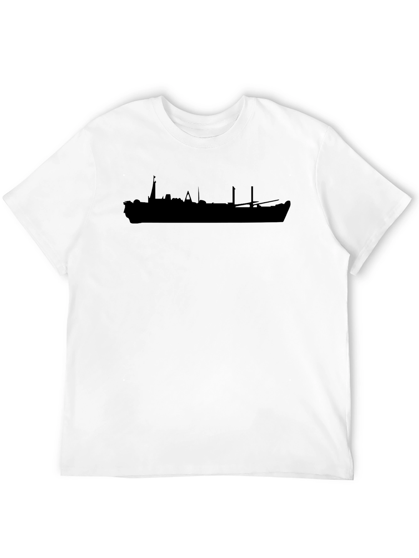 Silhouette Ship Graphic Tee - Black