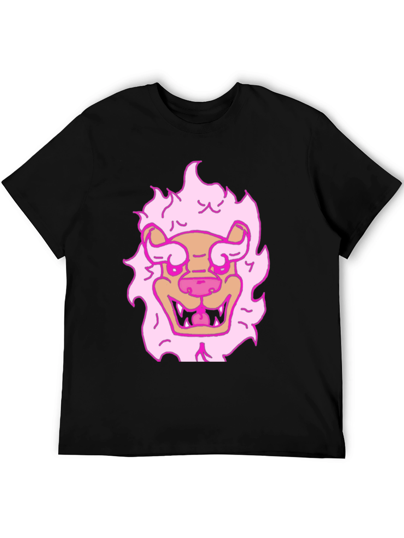 Pink Lion Graphic T-Shirt - Cool & Fun Design