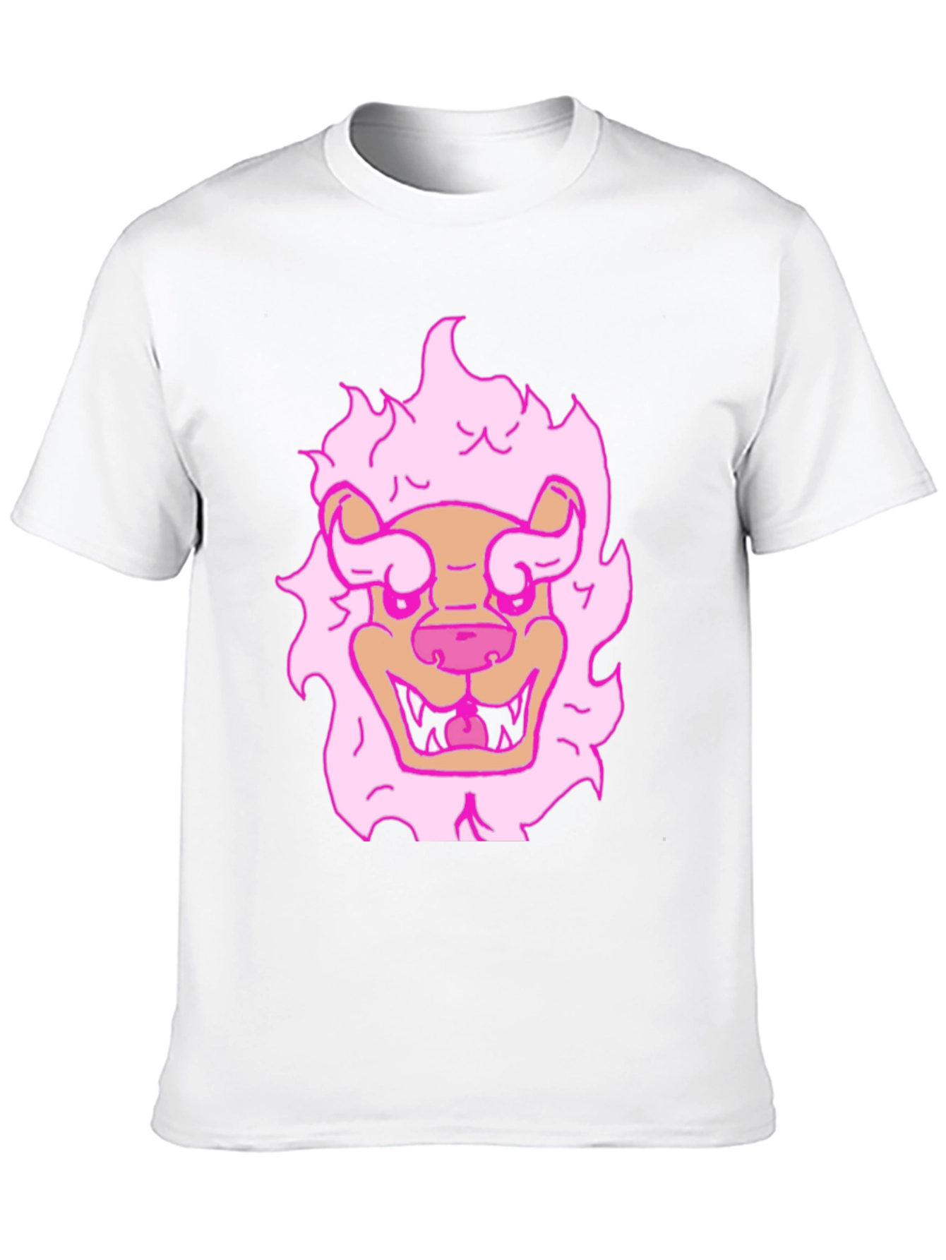 Pink Lion Graphic T-Shirt - Cool & Fun Design