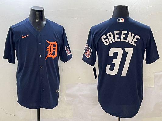 Men's Detroit Tigers Riley Greene #31 Navy Limited Player Jerseys