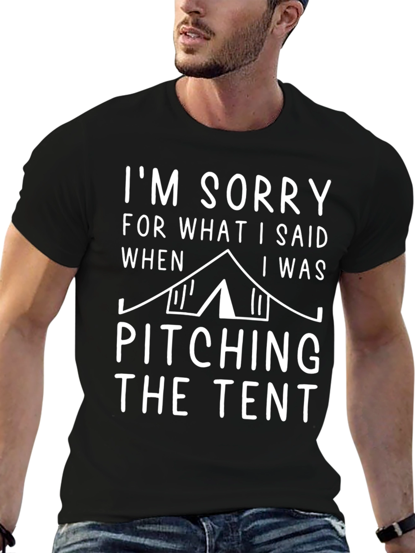 Funny Camping Tent Pitching T-Shirt - Im Sorry