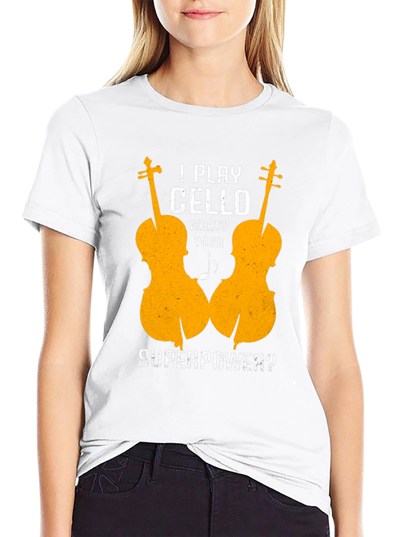 Cello Player Superpower Graphic Tee