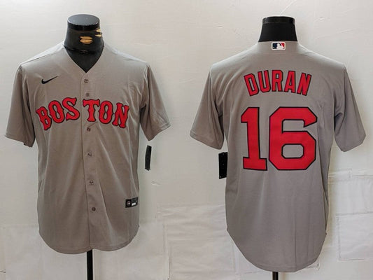Men's Boston Red Sox Jarren Duran #16 Gray Away Limited Player Jerseys