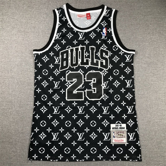 Men's Chicago Bulls Michael Jordan Mitchell & Ness Black 1997-98 Hardwood Classics Authentic Jerseys