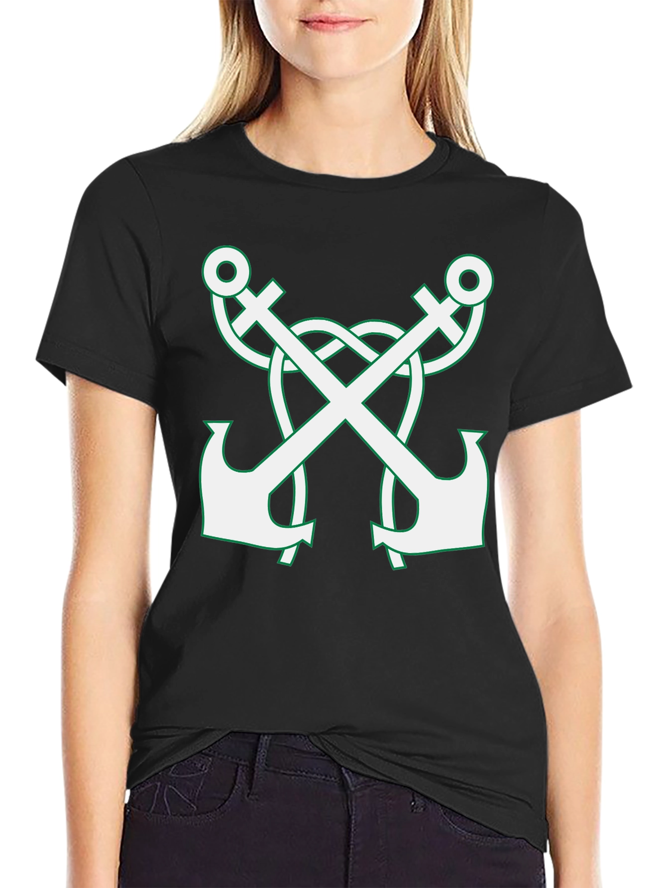 Anchor Graphic Tee - Classic Black T-Shirt