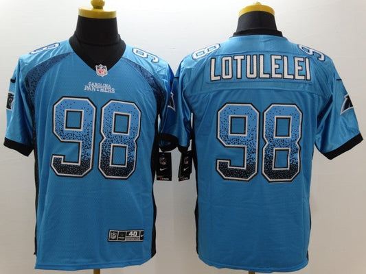 Men's Carolina Panthers Star Lotulelei #98 Blue Game Jerseys