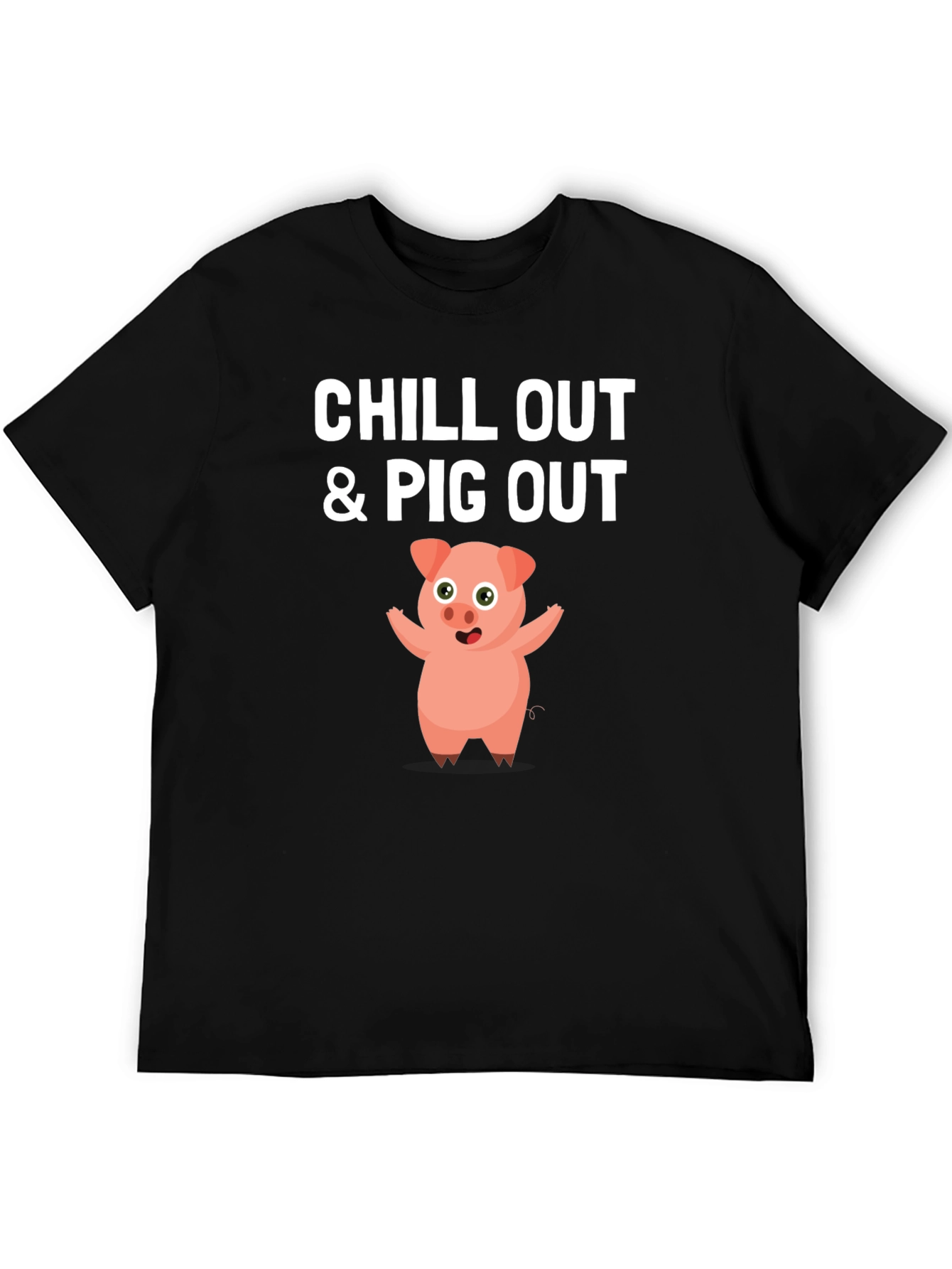 Chill Out & Pig Out Graphic T-Shirt