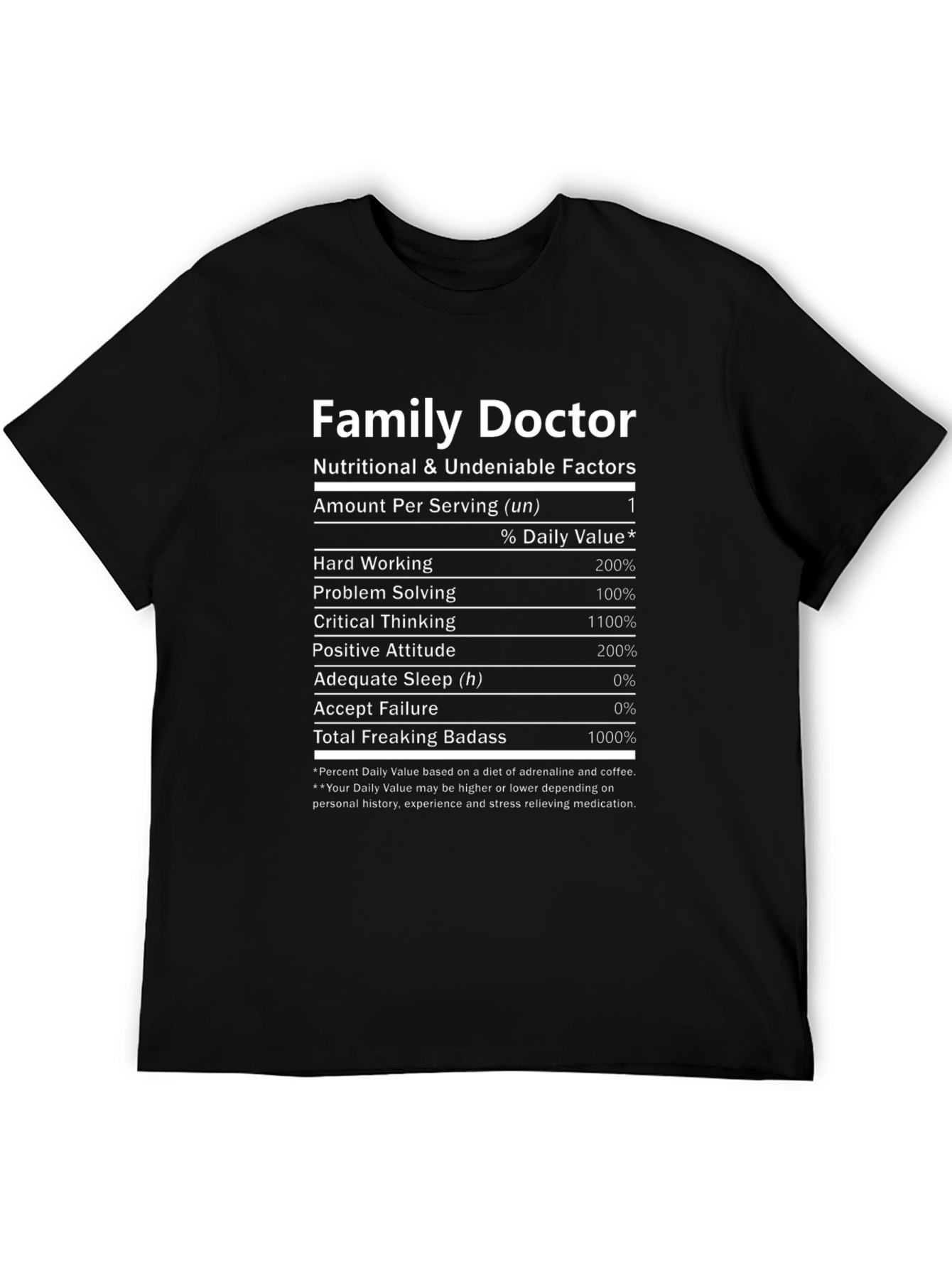 Family Doctor Nutritional Facts T-Shirt