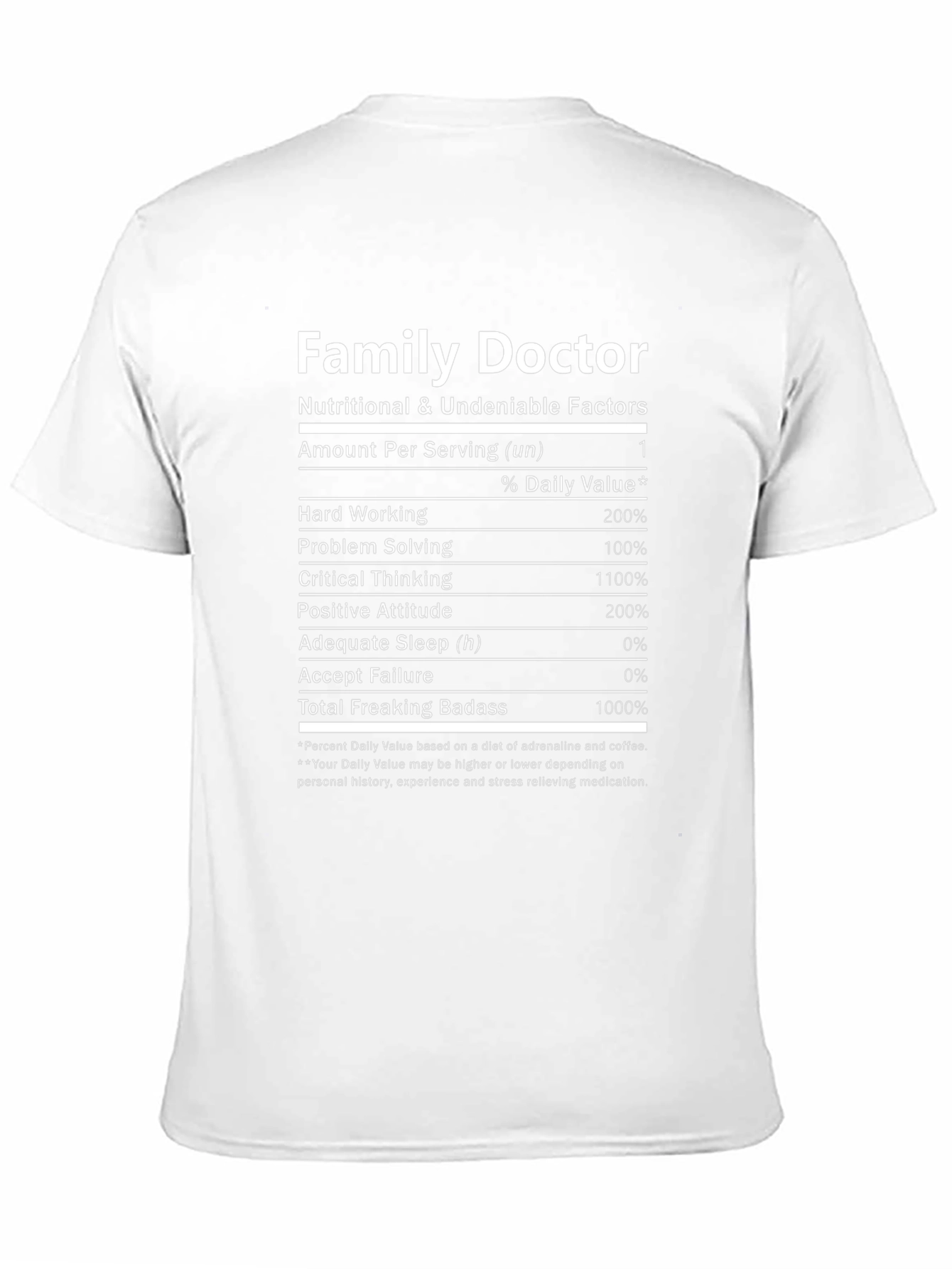 Family Doctor Nutritional Facts T-Shirt