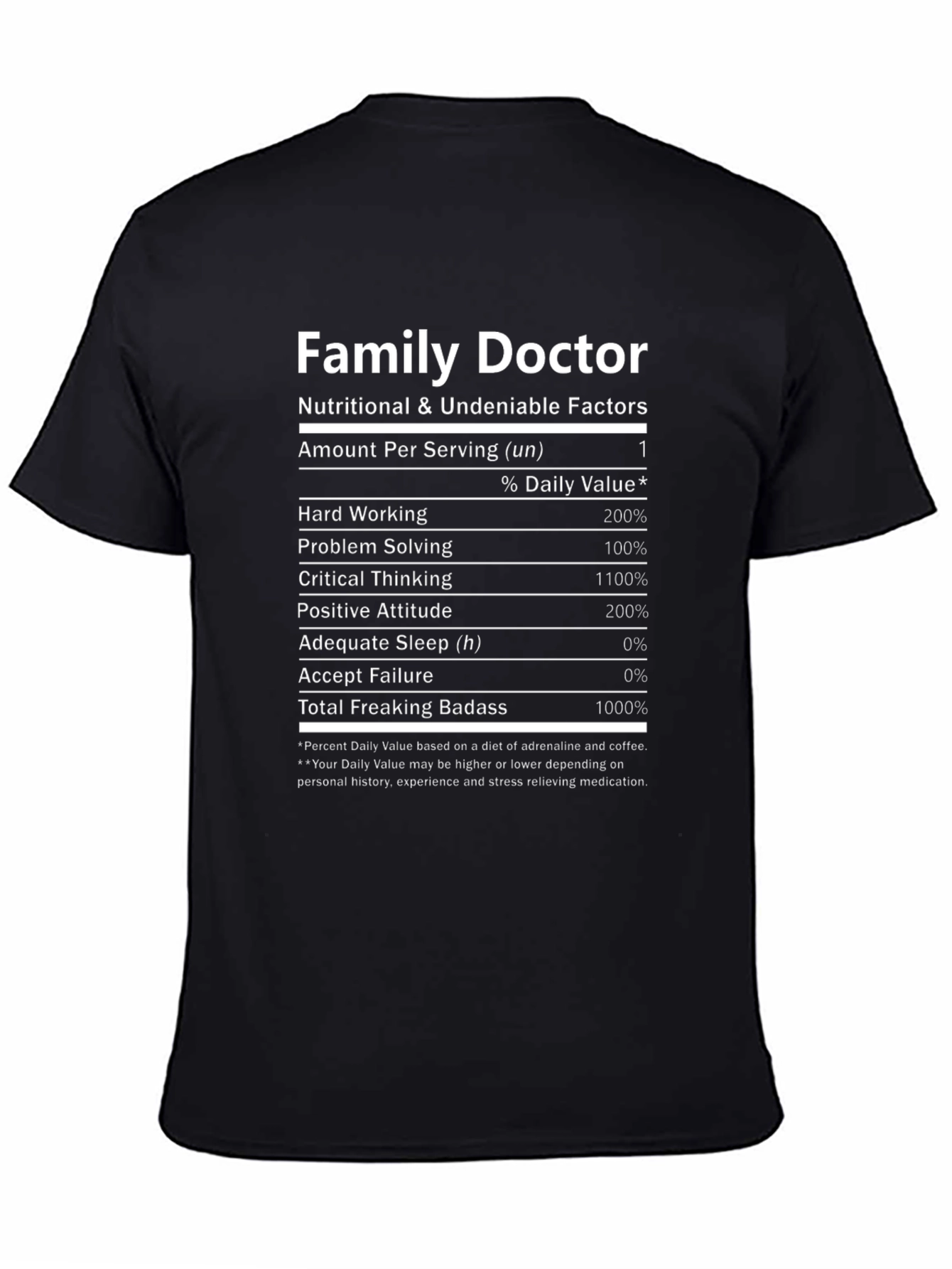 Family Doctor Nutritional Facts T-Shirt
