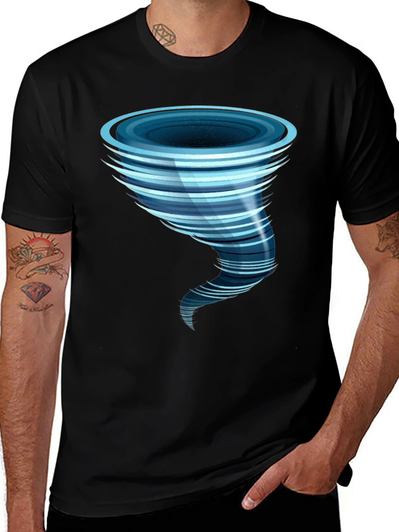 Tornado Graphic Black T-Shirt