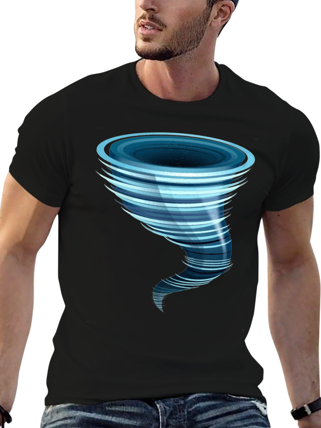 Tornado Graphic Black T-Shirt