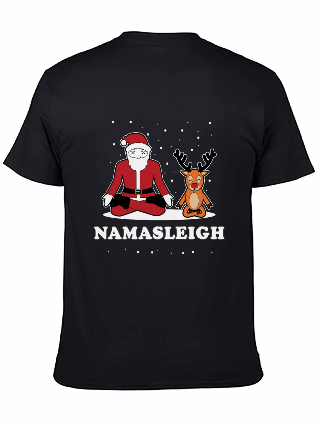 Namasleigh Santa & Reindeer Yoga T-Shirt