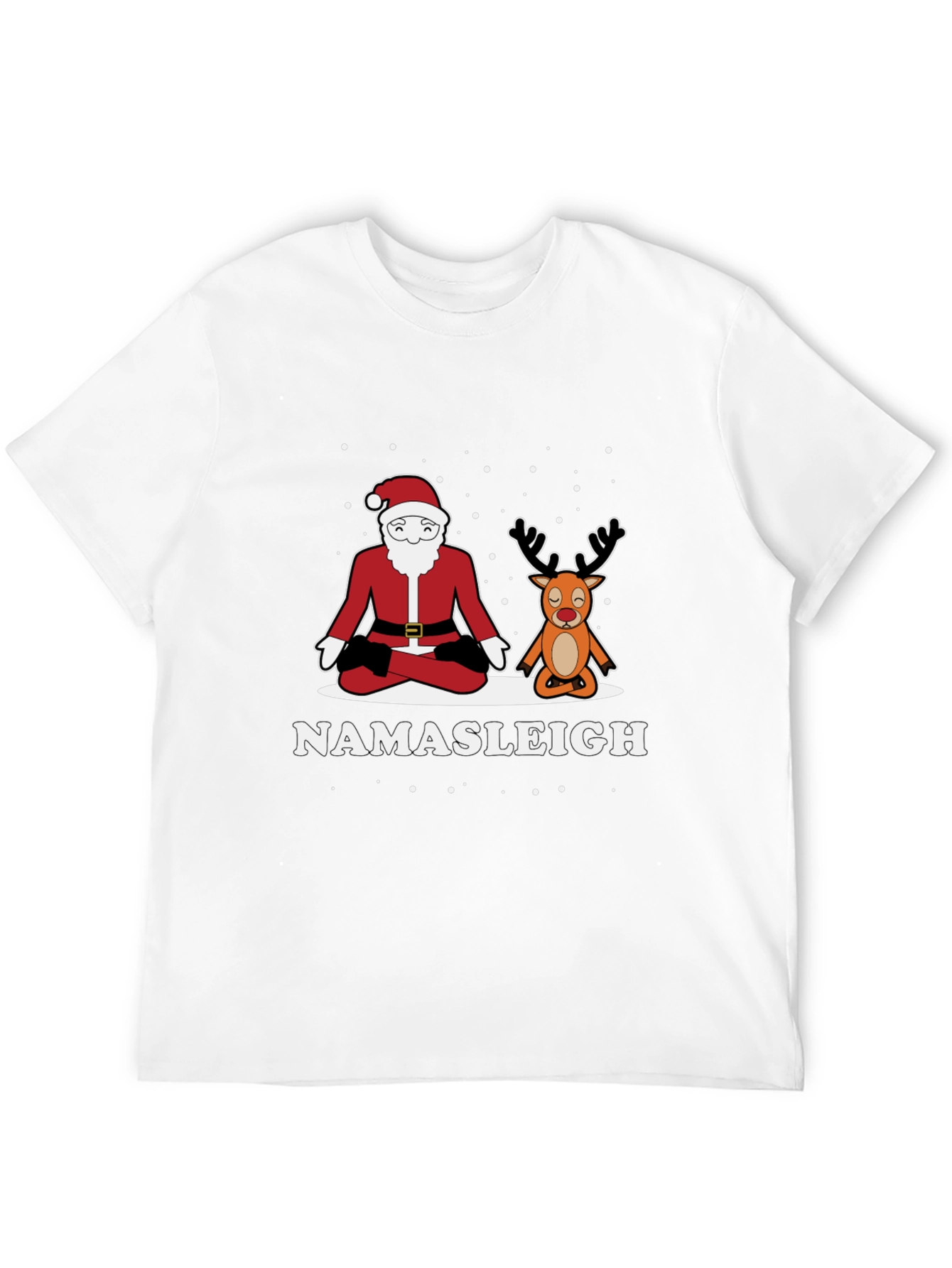 Namasleigh Santa & Reindeer Yoga T-Shirt