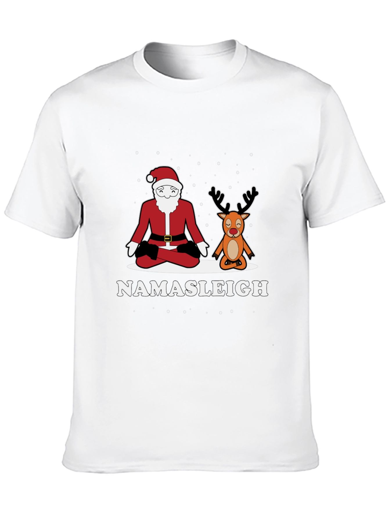 Namasleigh Santa & Reindeer Yoga T-Shirt