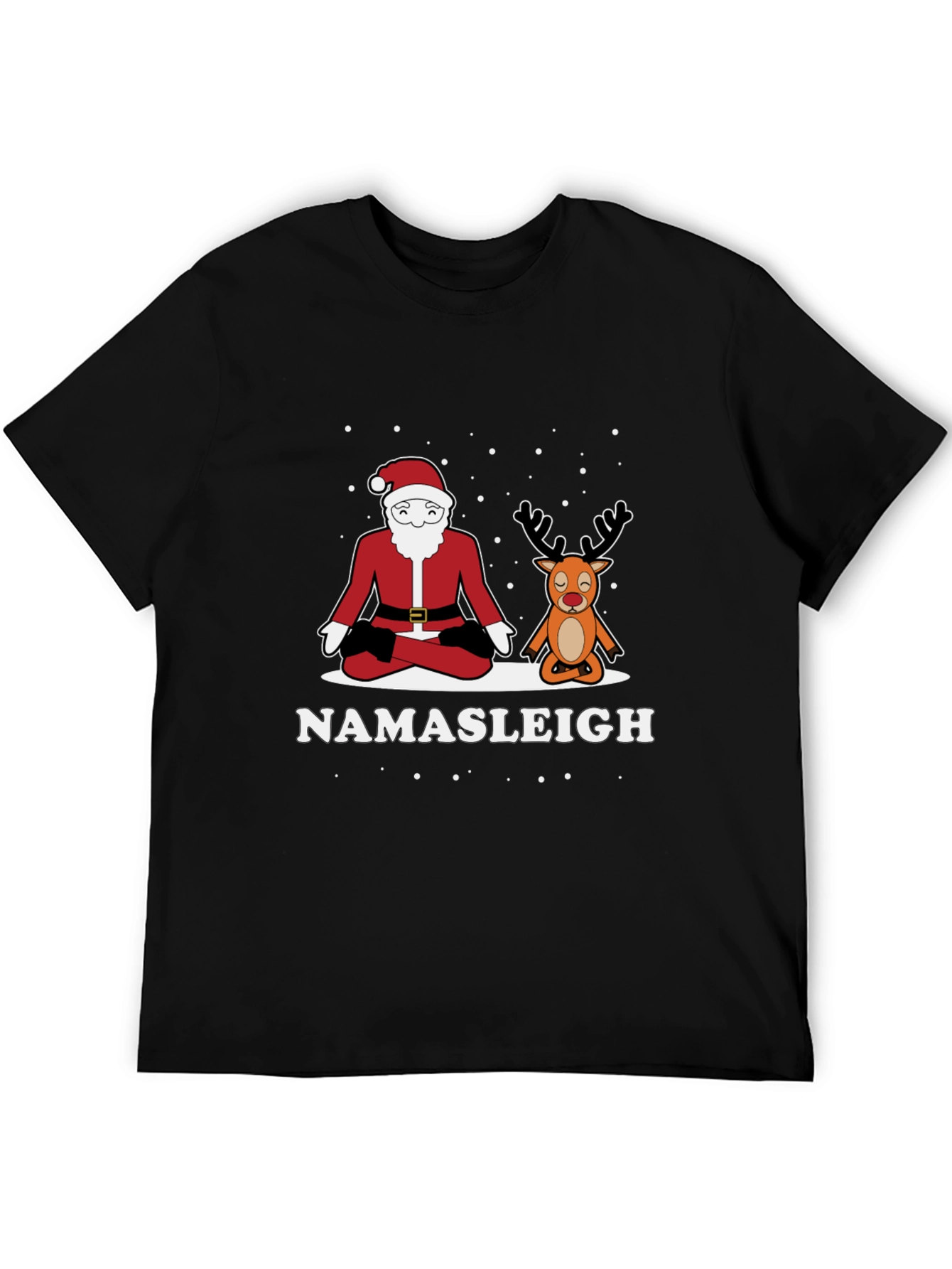 Namasleigh Santa & Reindeer Yoga T-Shirt