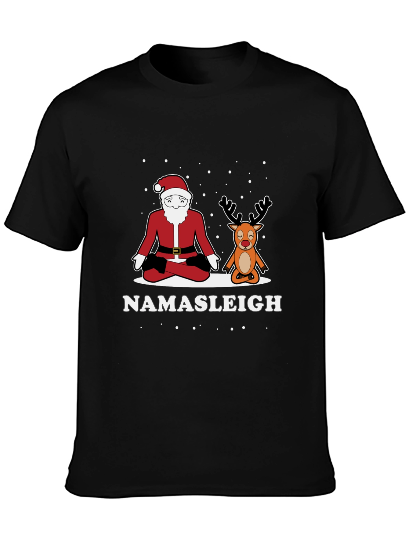 Namasleigh Santa & Reindeer Yoga T-Shirt