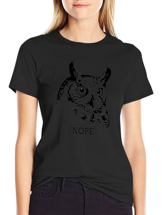Owl Nope Graphic Tee - Mens Black T-Shirt